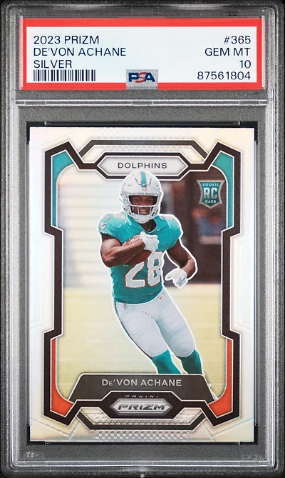 2023 Panini Prizm 365 De'von Achane PSA 10