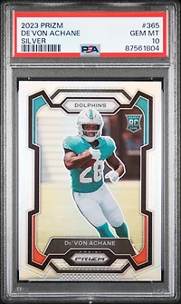2023 Panini Prizm 365 De'von Achane PSA 10