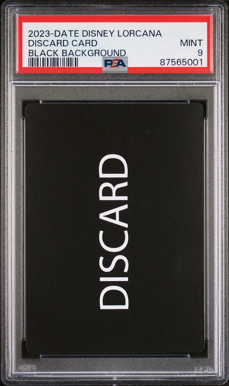 2023-date Disney Lorcana Filler Card Discard Card Black Background PSA