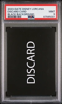 2023-date Disney Lorcana Filler Card Discard Card Black Background PSA