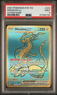 2024 Pokemon Paf En-paldean Fates 243 Miraidon Ex Hyper Rare PSA