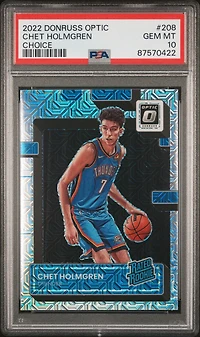 2022 Panini Donruss Optic 208 Chet Holmgren Choice PSA 10