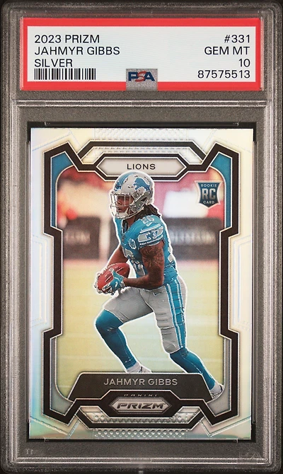 2023 Panini Prizm 331 Jahmyr Gibbs Silver Prizm PSA 10