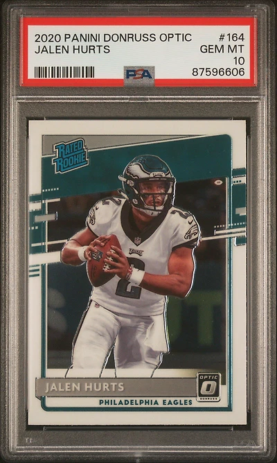 2020 Panini Donruss Optic 164 Jalen Hurts PSA 10