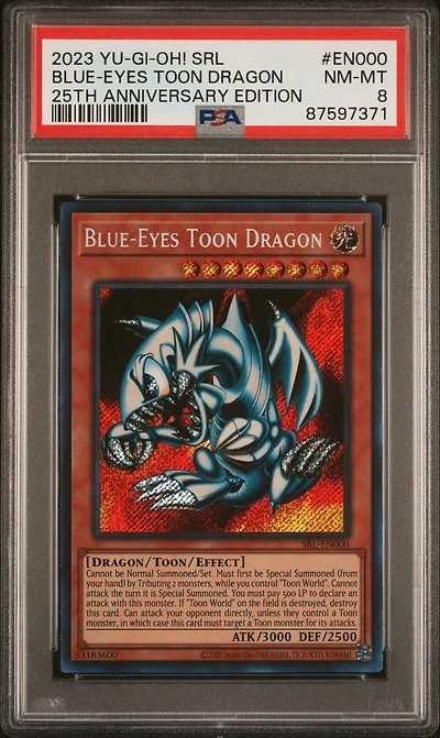 2023 Yu-gi-oh! Spell Ruler 25th Anniversary Edition En000 Blue PSA 8