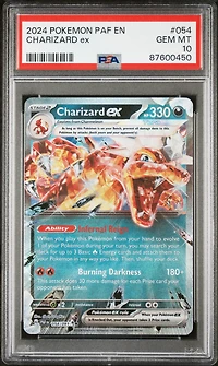 2024 Pokemon Paf En-paldean Fates 054 Charizard Ex PSA