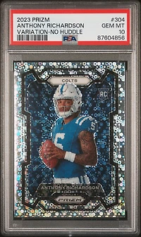 2023 Panini Prizm 304 Anthony Richardson Variation-no Huddle PSA 10