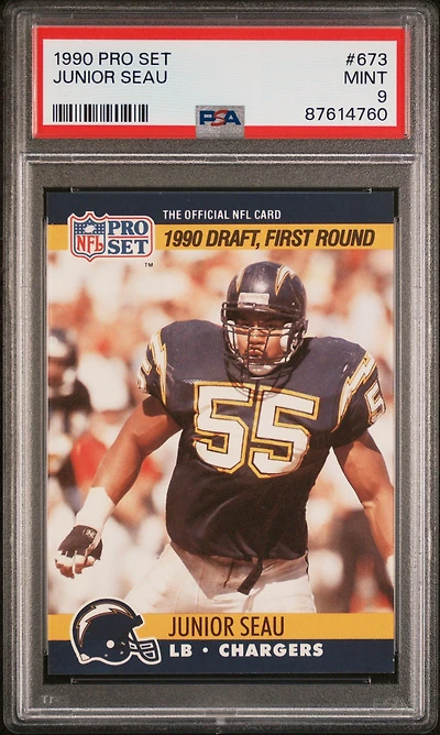 1990 Pro Set 673 Junior Seau PSA 9