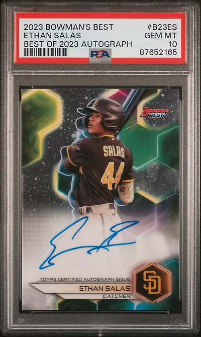 2023 Bowman's Best Best Of 2023 Autographs B23es Ethan Salas PSA 10