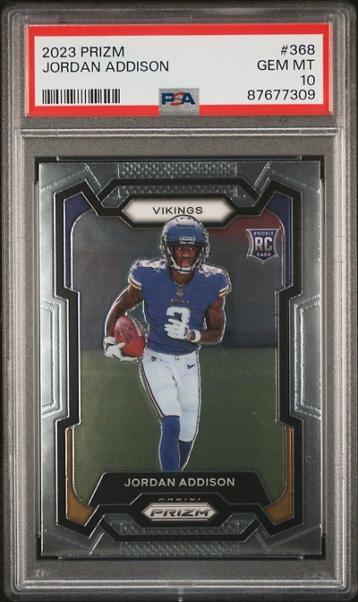 2023 Panini Prizm 368 Jordan Addison PSA 10