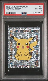 1999 Merlin Pokemon S1 Pikachu PSA 8