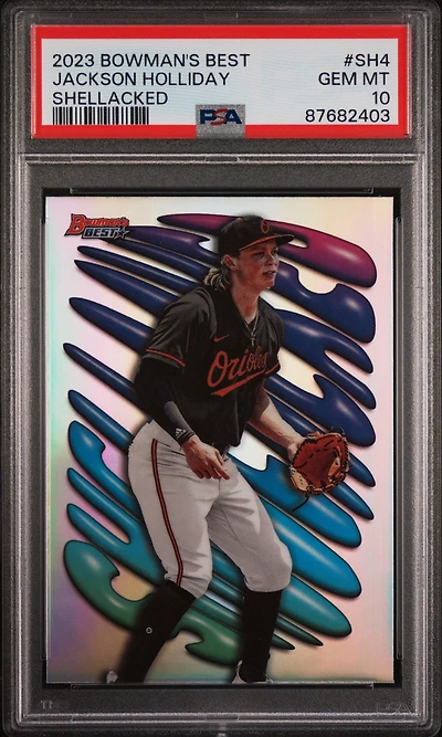 2023 Bowman's Best Shellacked Sh4 Jackson Holliday PSA 10