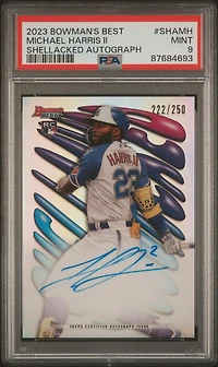 2023 Bowman's Best Shellacked Autographs Shamh Michael Harris Ii PSA 9