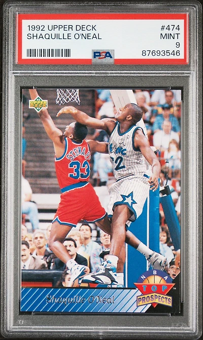 1992 Upper Deck 474 Shaquille O'neal PSA 9