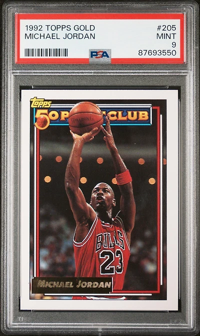 1992 Topps Gold 205 Michael Jordan PSA 9