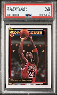 1992 Topps Gold 205 Michael Jordan PSA 9