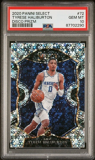 2020 Panini Select 72 Tyrese Haliburton Disco Prizm PSA 10