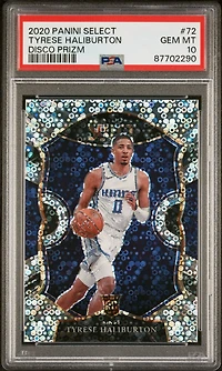 2020 Panini Select 72 Tyrese Haliburton Disco Prizm PSA 10