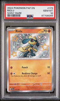 2024 Pokemon Paf En-paldean Fates 173 Riolu Shiny Rare PSA