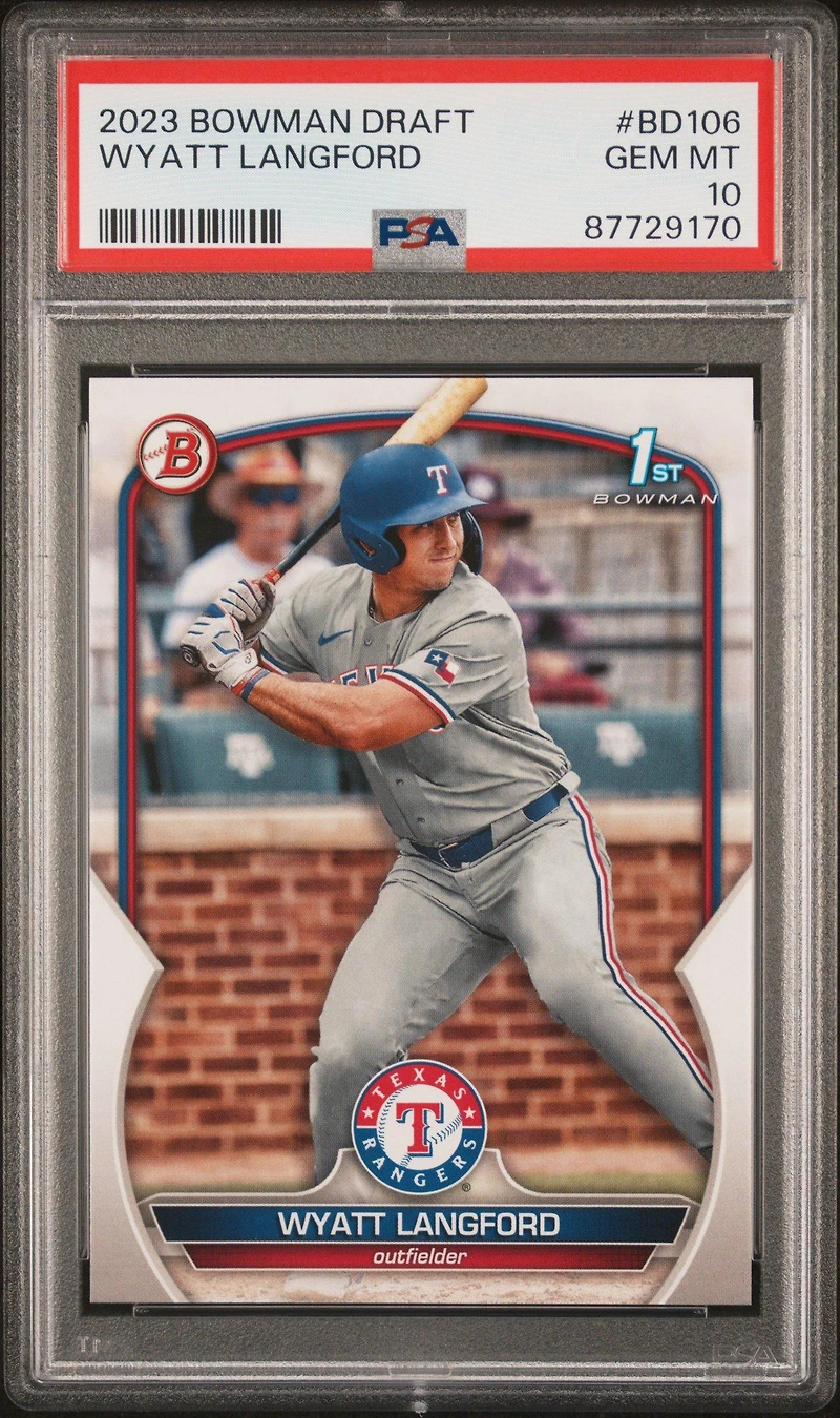 2023 Bowman Draft Bd106 Wyatt Langford PSA