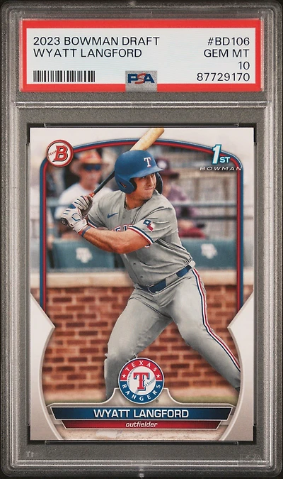 2023 Bowman Draft Bd106 Wyatt Langford PSA