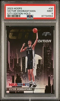 2023 Panini Nba Hoops City Edition 30 Victor Wembanyama Holo PSA 9