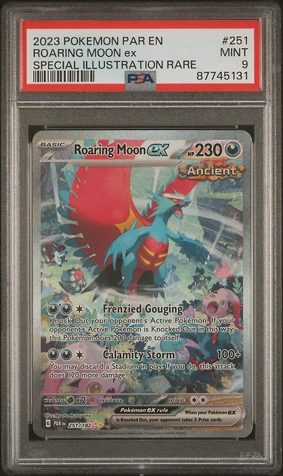 2023 Pokemon Par En-paradox Rift 251 Roaring Moon Ex PSA