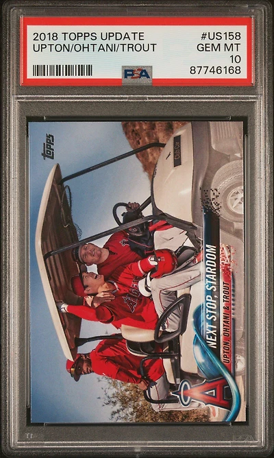 2018 Topps Update Us158 Justin Upton/mike Trout/shohei Ohtani PSA 10