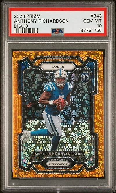 2023 Panini Prizm 343 Anthony Richardson Disco Prizm PSA