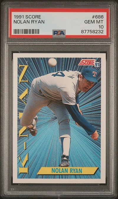 1991 Score 686 Nolan Ryan PSA 10