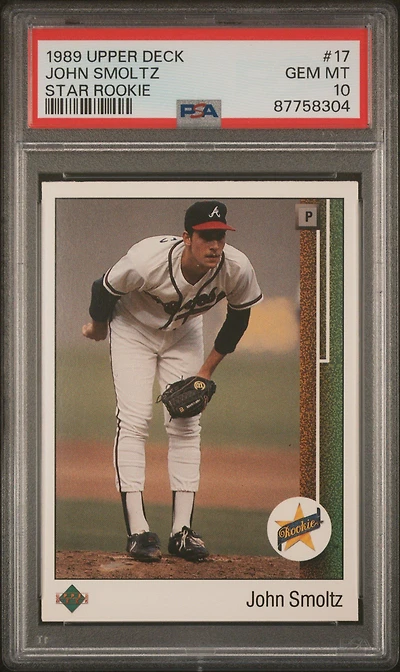 1989 Upper Deck 17 John Smoltz Star Rookie PSA 10