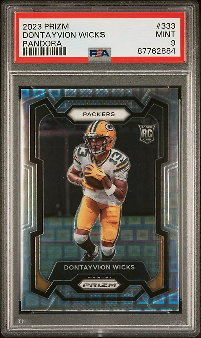 2023 Panini Prizm 333 Dontayvion Wicks Pandora PSA