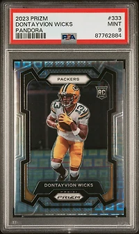 2023 Panini Prizm 333 Dontayvion Wicks Pandora PSA