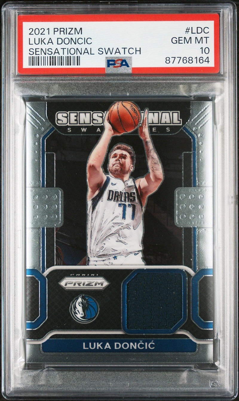 2021 Panini Prizm Sensational Swatches Ldc Luka Doncic PSA 10