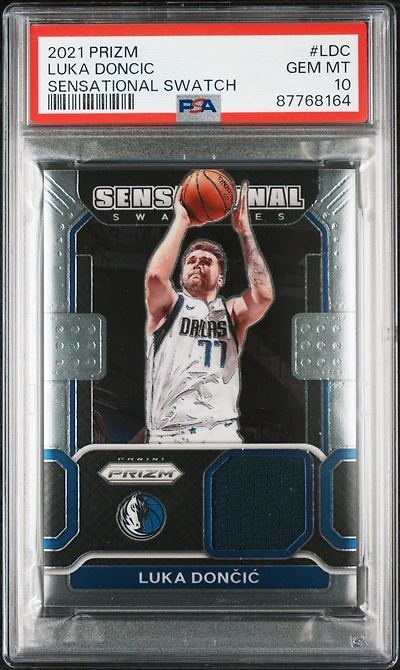 2021 Panini Prizm Sensational Swatches Ldc Luka Doncic PSA 10