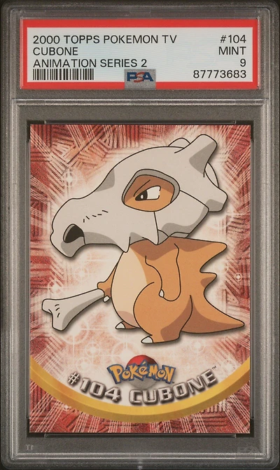 2000 Topps Pokemon Tv Animation Series 2 104 Cubone PSA 9