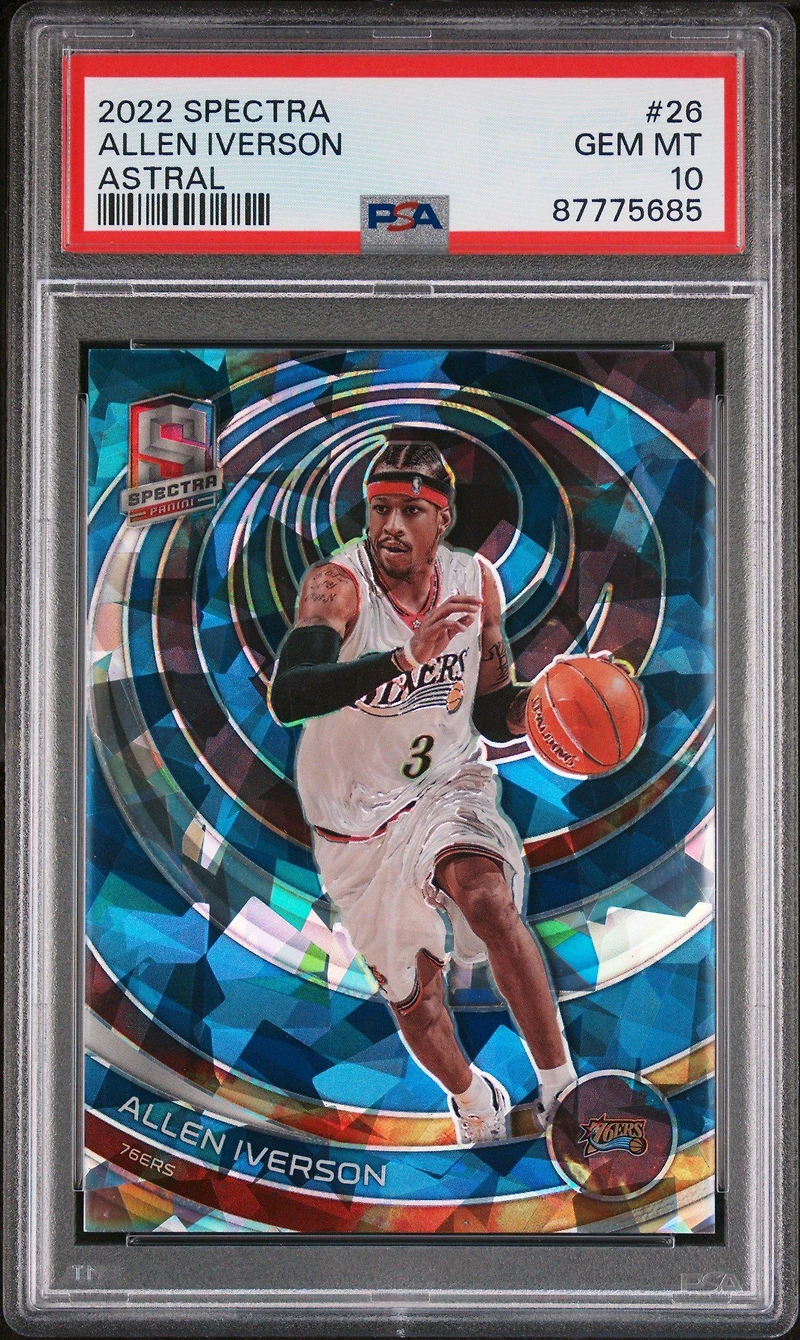 2022 Panini Spectra 26 Allen Iverson Astral PSA 10