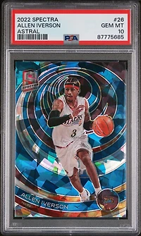 2022 Panini Spectra 26 Allen Iverson Astral PSA 10