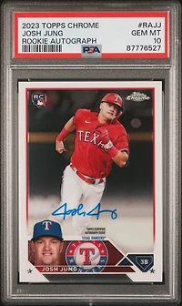 2023 Topps Chrome Rookie Autograph Rajj Josh Jung PSA 10