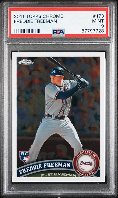 2011 Topps Chrome 173 Freddie Freeman PSA 9