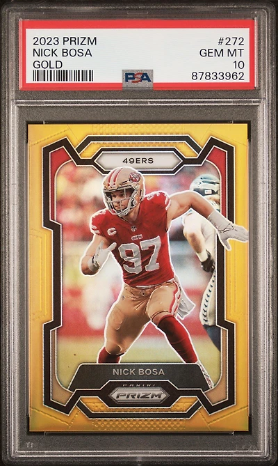2023 Panini Prizm 272 Nick Bosa Gold Prizm PSA 10
