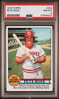 1979 Topps 204 Pete Rose PSA 8