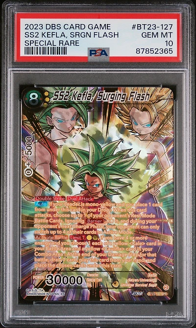 2023 Dragon Ball Super Card Game Series 23 Perfect Combination Bt23-127 Ss2 Kefla, Srgn Flash PSA 10