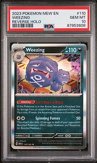2023 Pokemon Mew En-151 110 Weezing Reverse Holo PSA 10