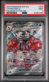 2024 Pokemon Svp En-sv Black Star Promo 074 Charizard Ex Paldean Fates Tin PSA