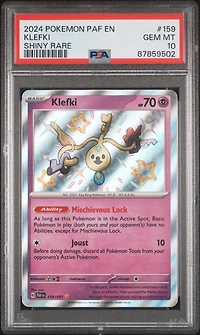 2024 Pokemon Paf En-paldean Fates 159 Klefki Shiny Rare PSA 10