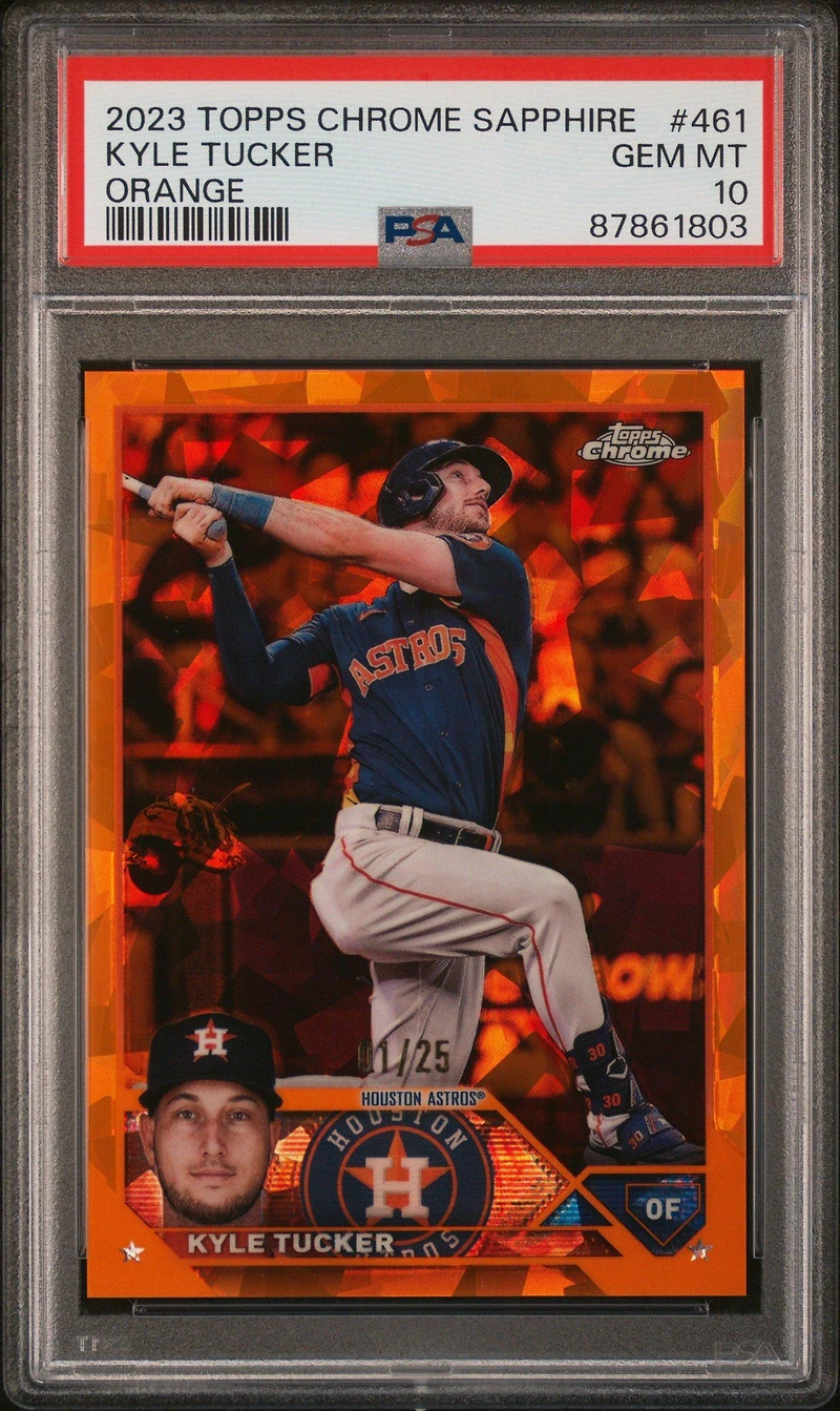 2023 Topps Chrome Sapphire 461 Kyle Tucker Orange PSA 10