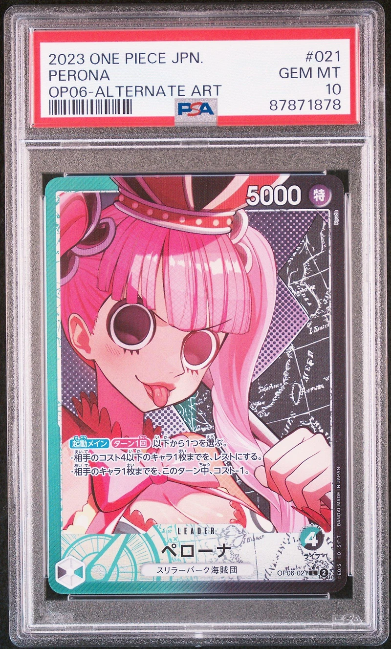 2023 One Piece Japanese Wings Of The Captain Perona Alternate Art PSA 10