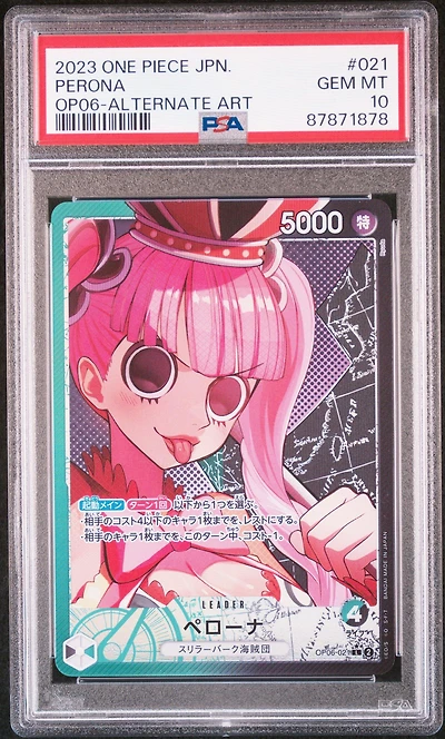 2023 One Piece Japanese Wings Of The Captain Perona Alternate Art PSA 10