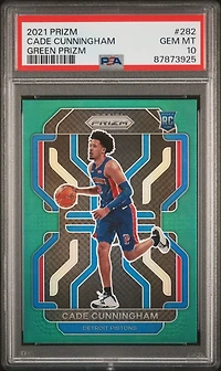 2021 Panini Prizm 282 Cade Cunningham Green Prizm PSA 10